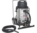 Industrial Wet/Dry Vacuum Cleaner 77ltr Stainless Drum 2400W/230V Swivel Bin Empty