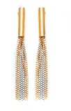 14k Tricolor Gold Dangling Box Cut Chains