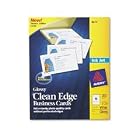 Ink Jet Clean Edge Business Cards White Glossy by Avery