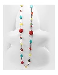 Cotton Waxed Thread Turquoise Necklace