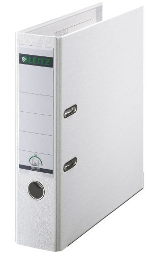 Esselte Leitz 10105001 Qualitäts-Ordner Plastik 180°, mit Schlitzen, A4, breit, weiss