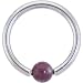 Picasso Jasper Natural Stone Bcr Captive Ring