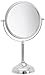 Jerdon JP916C 6-Inch Vanity Mirror with 5x Magnification, Chrome Finish