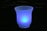 Frosted Tulip Shape Tealight Candle Holder with Color Changing Battery Operated Tealight