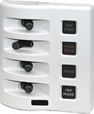 BLUE SEA SYSTEMS WEATHERDECK WATER RESISTANT 12VDC 4-POSITION FUSE PANEL -- WHITE