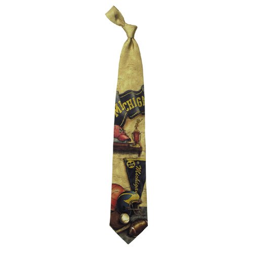 Michigan Wolverines NCAA Nostalgia #2 Mens Tie (100% Silk)