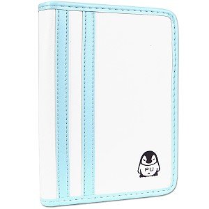 Penguin United Nintendo DS Game Card Pouch - Stores 24 DS Games in Style! (White & Light Blue)