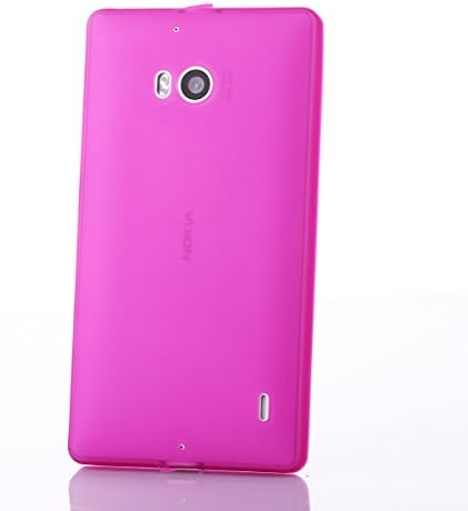 Nokia Lumia 929 930 Nokia Lumia Icon (Rose) case AnoKe@ (Inbuilt Dust Plug for Earphone Jack and Charging Port) Slim Fit Semitransparent TPU Frosted Soft Phone Cover Case (Koppu Rose)