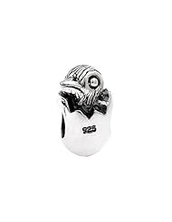 SilveRado(tm) MS222 Sterling Silver Chic Hatching  Bead / Charm