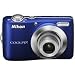 Nikon Coolpix L22 12.1MP Digital Camera with 3.6x Optical Zoom and 3.0-Inch LCD (Blue)