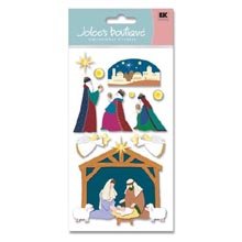 Jolee's Boutique Le Grande Dimensional Stickers, Nativity Scene