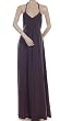 BCBG MOCHIATO JERSEY TIE LONG HALTER DRESS NEW XS