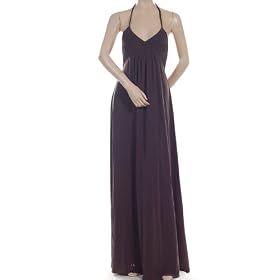 BCBG MOCHIATO JERSEY TIE LONG HALTER DRESS NEW XS