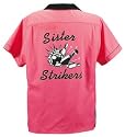 Sister Strikers Bowling Shirt Pink & Black Classic