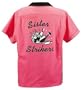 Sister Strikers Bowling Shirt Pink & Black Classic