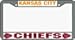 Kansas City Chiefs Chrome License Plate Frame