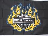 NEOPlex 3' x 5' Harley Davidson Flame Blue Flag