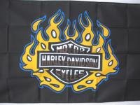 NEOPlex 3' x 5' Harley Davidson Flame Blue Flag