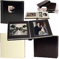 Flora Elite Series, Professional Library Bound Album, Silverado - Black Cover with Silver Edged Black Pages, 15 Page Capacity Holds 30 5