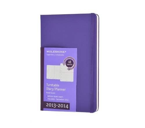 Moleskine 2013-2014 Turntable Planner, 18 Month, Large, Weekly, Brilliant Violet, Hard Cover (5 x 8.25) (Planners & Datebooks)