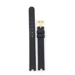 Watch Strap Geunine Leather Black 10mm