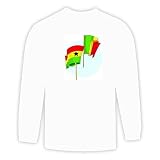 Long Sleeve T-shirt with flags, international, Guyana