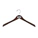 Hardwood Jacket Hanger with Chrome Hardware, Dark Walnut Finish (Case of 100)