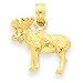 14k Moose Pendant