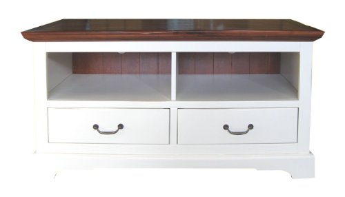 Ambientehome 53039 TV-Bank Don Akazie, ca. 126 x 56 x 65 cm, antikwei&szlig;