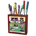 Londons Times Funny Society Cartoons - Goverment Breaks Up Monopoly. Abuse - Tile Pen Holders-5 inch tile pen holder