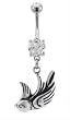 DANGLING SPARROW BELLY RING