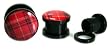 UV Red Color Lines Logo Plugs 00g - Sold In Pairs