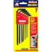 Eklind 13207 Ball-Hex-L Key Set, 5/64-Inch to 1/4-Inch, Long, 7-Piece
