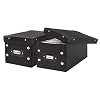 DAZZ Set of 2 Foldable CD Boxes, Black