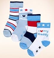 4 Pairs of Assorted Stretch Socks