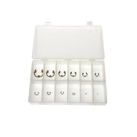 Carbon Steel E-Ring Assortment 25 Each REE-1 through REE-08 and 10 Each REE-10 through REE-16 240 Pieces