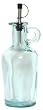 Spanish Recycled Glass Cruet Oil Bottle 8"H 18oz Set / 2