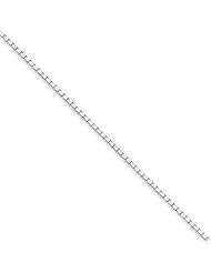 1.1mm, 14 Karat White Gold, Box Chain - 20 inch