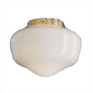 4 Neck Opal Glass Shade for Ceiling Fan Light Kit by Minka Aire