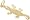 Alligator, Gold Plated Silver Charm by Rembrandt Charms