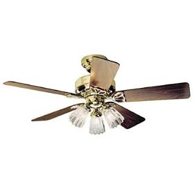 Brightfan Bright Brass Hunter Fan - 20444 (Lifetime Warranty, Factory Renewed)