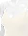 RT1004 Ladies Adjustable Spaghetti Strap Lace Trim Long Tunic Cami Tank Top Ivory S