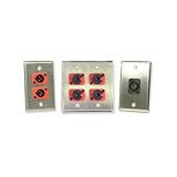Whirlwind WP1B/1FW 1 Gang Black Wallplate - 1 Whirlwind WC3F Female XLR
