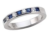 0.70 cts Genuine Sapphire Band - Platinum, 18kt White or Yellow Gold