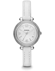 Fossil Heather Three Hand Leather Watch - White Es3281
