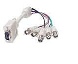 HD15 Male to 5 BNC Female 1 ft, VGA to BNC Cable