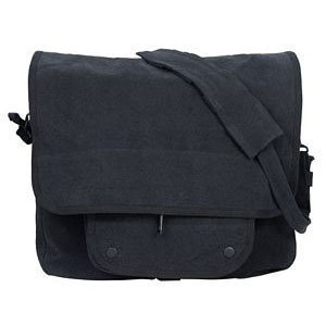 Black Vintage Paratrooper Shoulder Bag