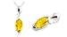 Marquise Cut Citrine Pendant Sterling Silver