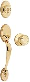 Kwikset Maximum Security Chelsea Lever Combo Kit, Polished Brass #510CExCN L03 CP