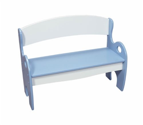 Kitchen: Kids' Arc Back Bench   Blue/ White